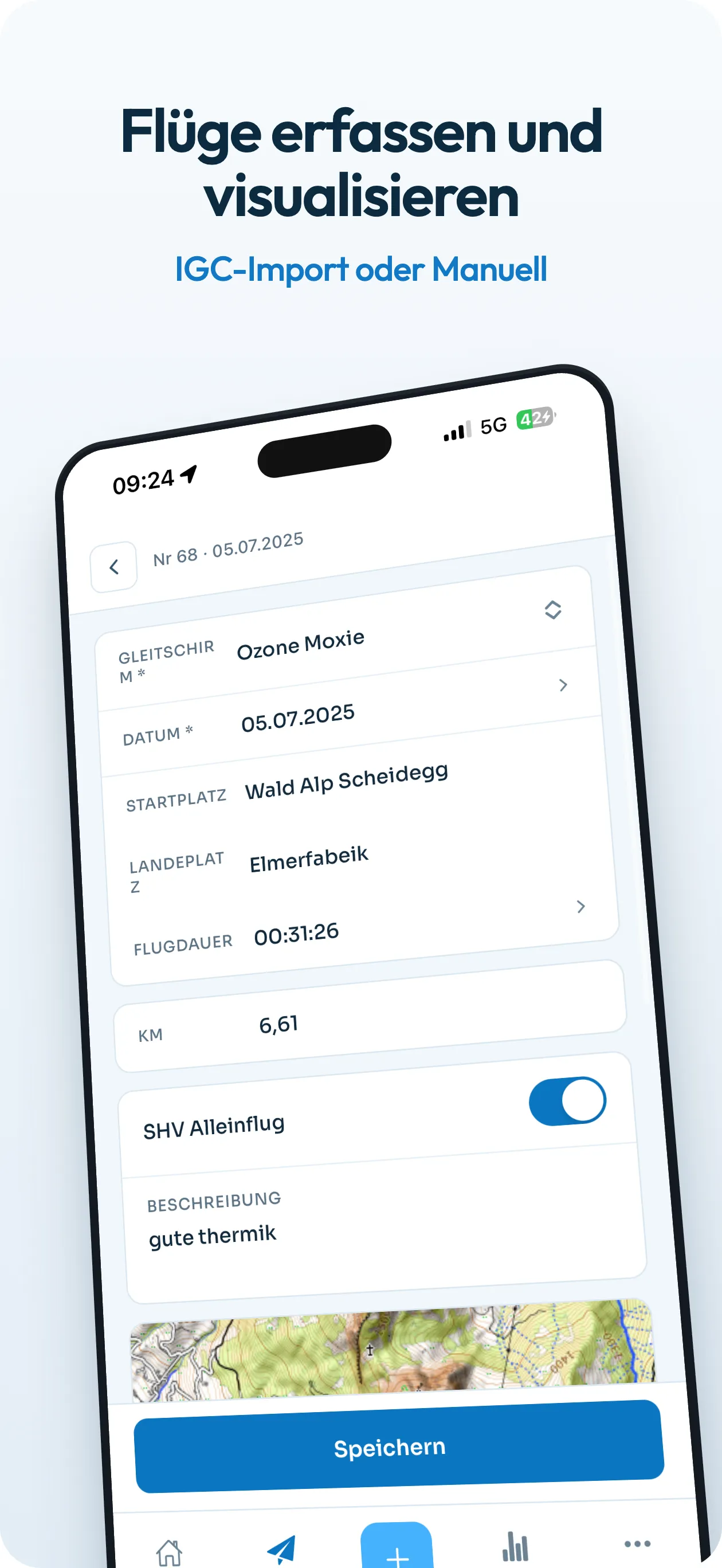 Flug hinzufügen - Neue Flüge in Flightbook erfassen